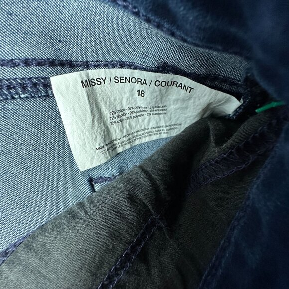 Bandolino AMY Straight Leg Jeans Womens Size 18 High Rise Dark Wash Blue - Picture 6 of 12